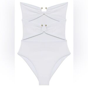 NWT Jade Ella One Piece White Swim Size L